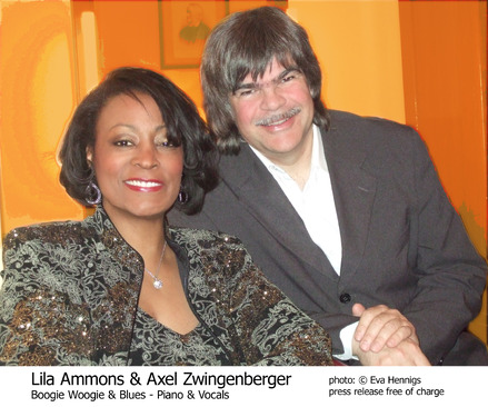 Axel Zwingenberger und Lila Ammons backstage